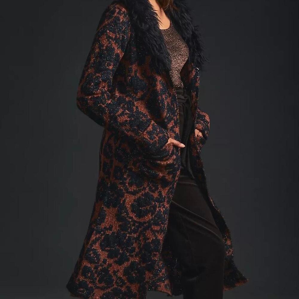 Anthropologie Leopard Duster Sweater
